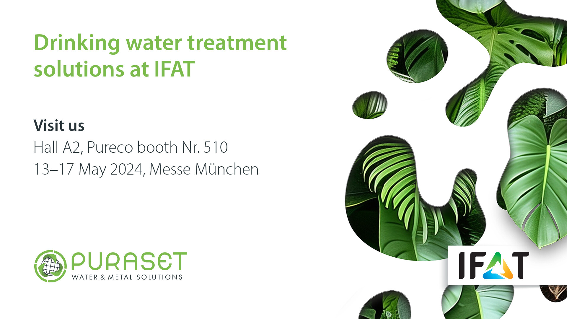 We will exhibit at IFAT